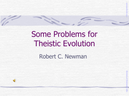 Some Problems for Theistic Evolution