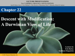 Ch. 22 Darwinian View of Life