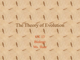 ch. 13 The Theory of Evolution-notes-ppt