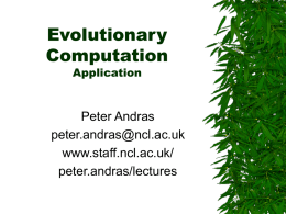 Evolutionary Computation Application
