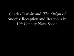 Origin of Species Sesquicentennial Talk