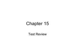 Chapter Review for Test