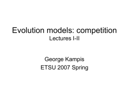 Evolution models