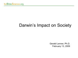 Darwin`s Impact on Society