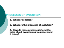 Lecture: Processes of Evolution