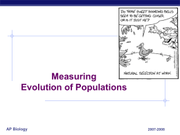 Ch16 Population Evolution