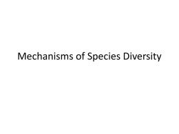 Mechanisms of Species Diversity