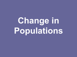 Change in Populations