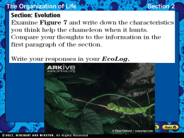 The Organization of Life Section 2 Nature Selects