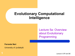 Evolutionary Computational Intelligence