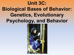 Behavior Genetics - DucoPsychologyAP