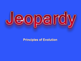 ch 10 Jeopardy Review Evolution