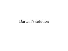 Darwin`s solution