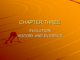 Chapter 4 Evolution: History and evidence
