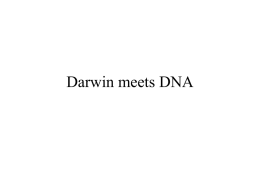 Darwin meets DNA