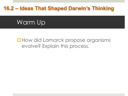 16.2 – Ideas That Shaped Darwin`s Thinking