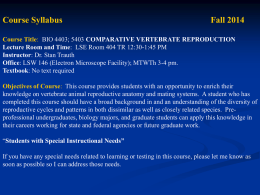 Comparative Anatomy Fall 2006