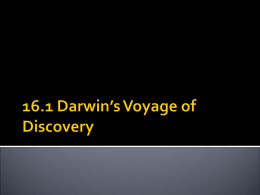 16.1 Darwin`s Voyage of Discovery - OG