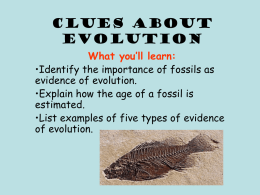 Clues About Evolution - Science327-8