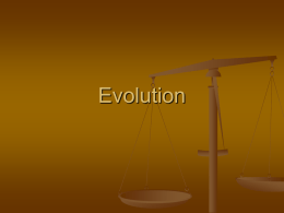 Evolution - TeacherWeb