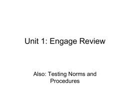 Unit Engage Review ppt