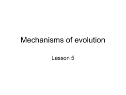 Lesson 5 Mechanisms of evolution - Blyth-Biology11