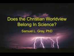 Christian Worldview In Science