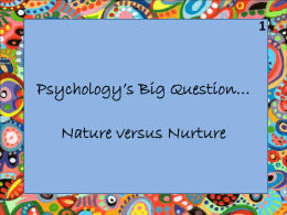 Psychology`s Big Question…