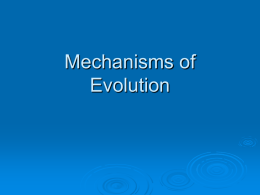38. Mechanisms of Evolution