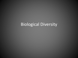 Unit 3- Biodiversity