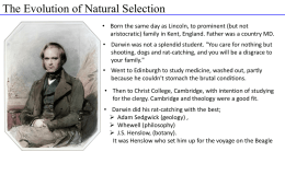 The Evolution of Natural Selection