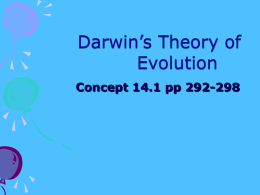 Darwin*s Theory of Evolution