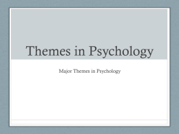 Themes in Psychology