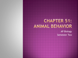 Chapter 51: Animal Behavior - Avon Community School Corporation