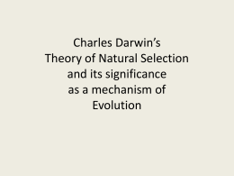 Link natural selection to evolutionx