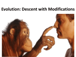 Evolution: Descent with Modifications