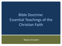Essentials of the Christian Faith - Chapter 7: Creation