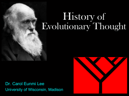 EVOLUTION - Carol Lee Lab - University of Wisconsin–Madison
