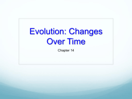 Evolution: changes over time
