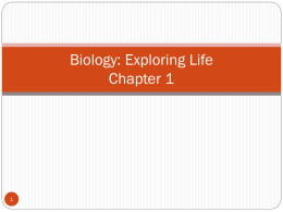 Biology: Exploring Life Chapter 1