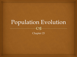 Population Evolution