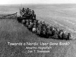 User gene bank(s)