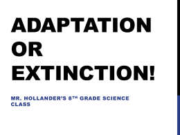 Adaptation or Extinction! - Reading Community Schools