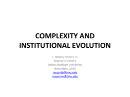 complexity and institutional evolution