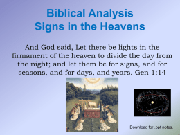 Biblical Astronomy Nov 17 2010