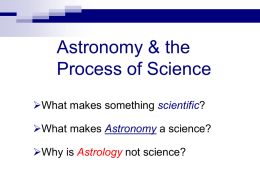 Astronomy & the Process of Science
