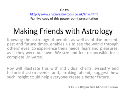 Making Friends with Astrology
