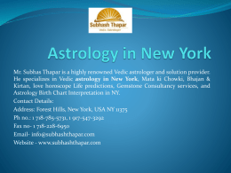 Astrology in New York