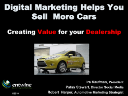 Digital Marketing Helps You Sell  More Cars Creating for your