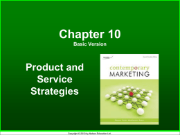 Product and Service Strategies Chp 10